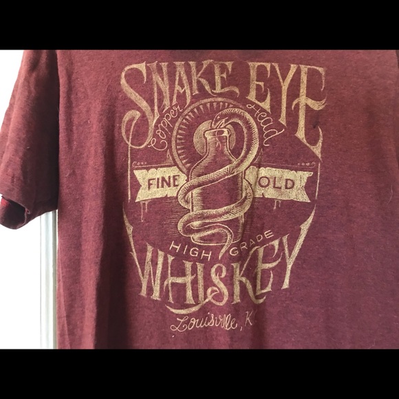Off the shoulder snake eye whiskey t shirt - Picture 3 of 3